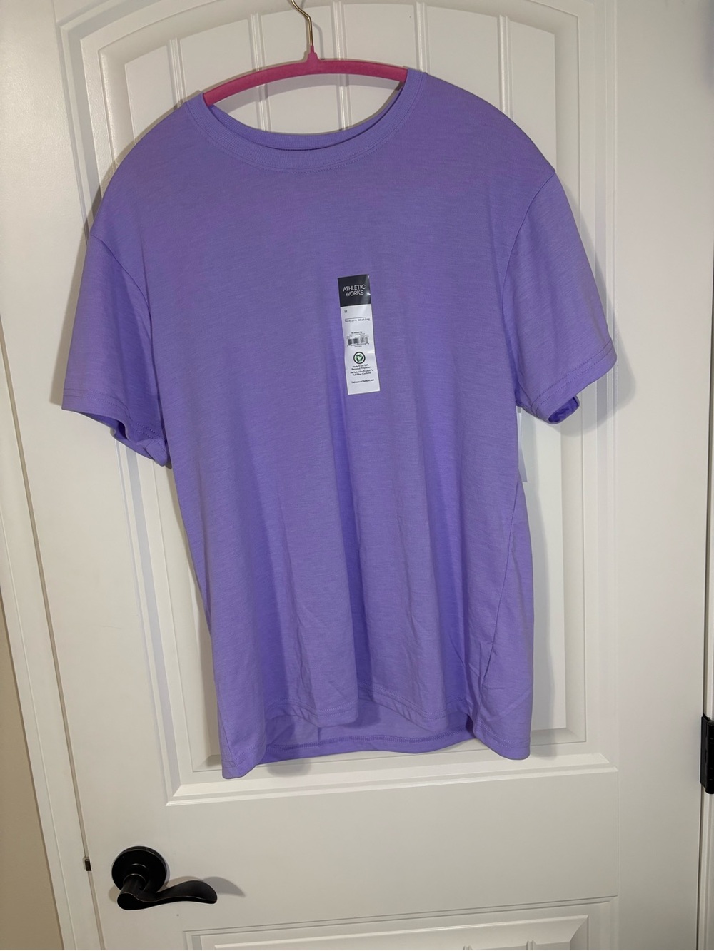Athletic Works Lavender Crew Neck Women's Short Sleeve Tee